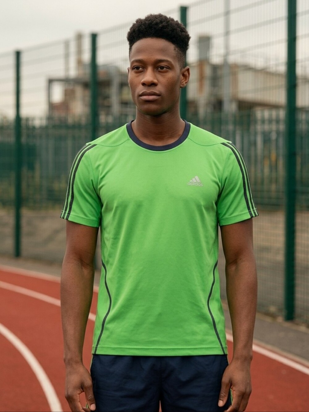 Adidas Neon Green Short Sleeve Performance Tee